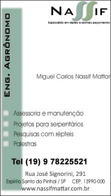 Nassif - especialista em r&eacute;pteis e animais pe&ccedil;onhentos
